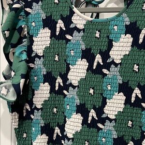 Floral Ruffle Sleeve Top